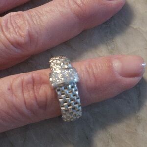 Rare Silpada Italia Stretch Ring | CZ | Sz M